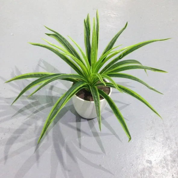 artificial silk chlorophytum branch faux plant for indoor desktop decor, ideal for office, home, and outdoor exhibitions - no pot