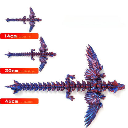 3D Dragon Rotatable Articulated Dragon Egg Kid Gifts Realistic Dragon Statue for Landscaping Decoration Printed Figures Animals