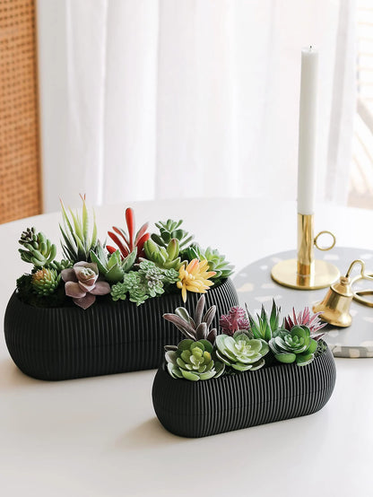 Artificial Succulent Plants Set, Realistic Textured Flocked Cactus, Faux Greenery for Home, Office, Exhibition, Outdoor, Desktop Decor, Indoor Courtyard Decoration, 2/5/10pcs