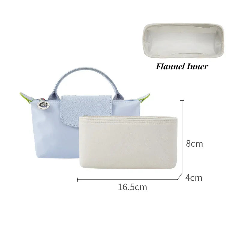bag organizer for longchamp mini bag storage bag the liner bag felt flannel purse insert handbag liner bag