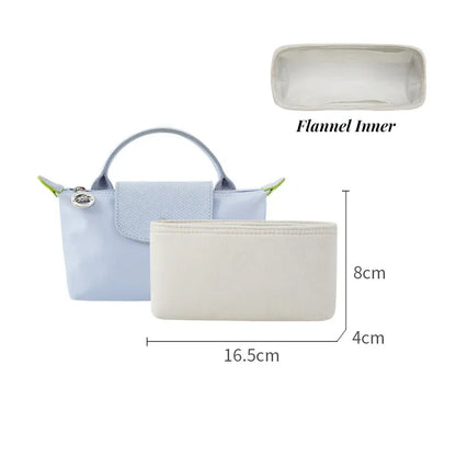 Bag Organizer For Longchamp Mini Bag Storage Bag The Liner Bag Felt Flannel Purse Insert Handbag Liner Bag