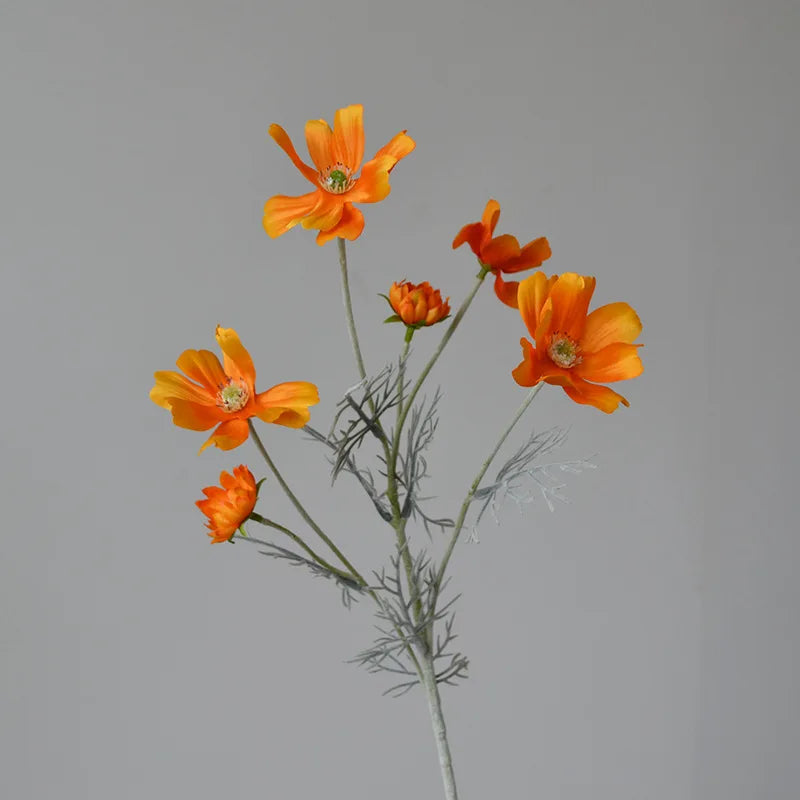 artificial gerbera daisy flower 60cm white silk stem for home, wedding, table, indoor decor - perfect for anniversary, baby shower, bridal party, birthday, housewarming