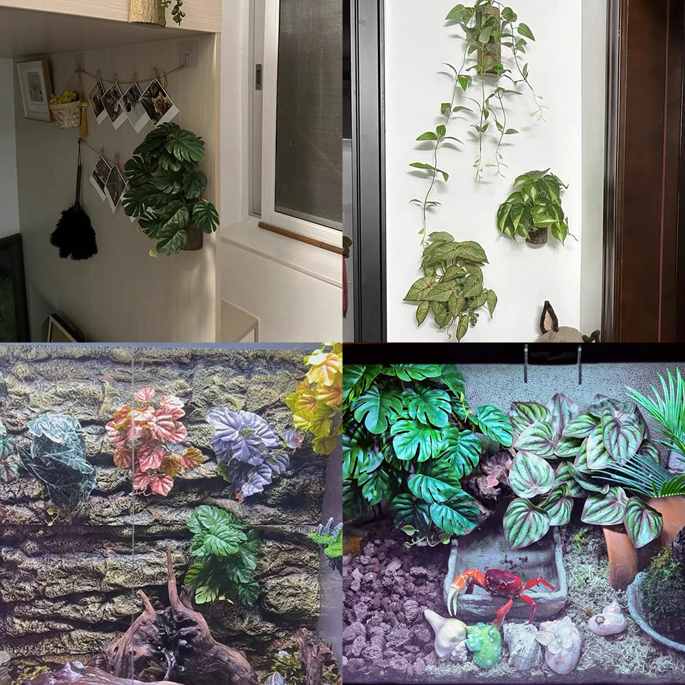 artificial plant monstera pothos, lifelike leaf with stem, decorative greenery for living room, hotel, office, and window display, indoor and outdoor home decor