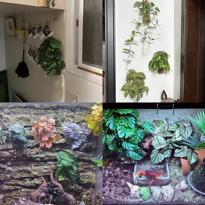 Artificial Plant Monstera Pothos, Lifelike Leaf with Stem, Decorative Greenery for Living Room, Hotel, Office, and Window Display, Indoor and Outdoor Home Decor