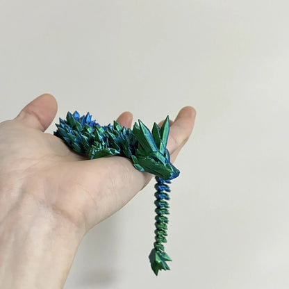 3D Printed Antistress Dragon Fidget Toy Rotatable Articulated 30cm Colors