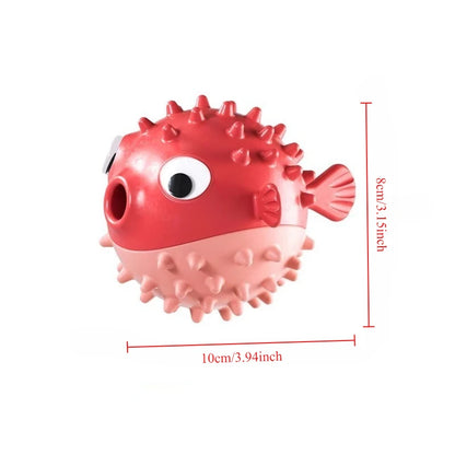 Interactive Dog Chew Toy Ball - Durable Sound-Emitting Rubber, Promotes Oral Health, Engages Dogs, Perfect for Fetch and Teething, Suitable for All Breeds, Relieves Dog Boredom