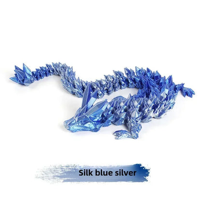3D Printing Gem Dragon Crystal Dragon Creative Gift Chain Dragon Toy Children's Creative Gift Gift Decoration Dazzling Crafts