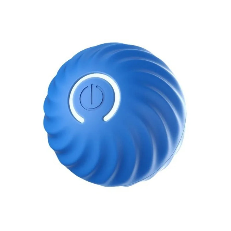 blue pet toy ball automatic moving dog toy ball smart usb jumping rotating interactive dog chew toy ball for puppy ball toy