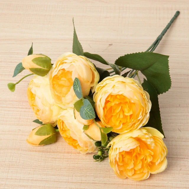 silk peony rose artificial flower bouquet for wedding, home decor, bridal props, indoor events, gift arrangement, photography backdrop, versatile floral accent
