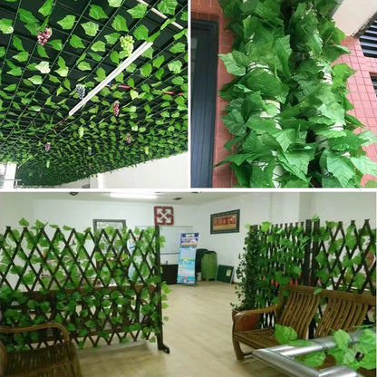 Artificial Ivy Garland Rattan Vine - Home, Bridal Shower, Outdoor Decor - 2.1M/2.3M Length, Hanging Fake Foliage, Greenery Creeper, Leaf Wreath for Exhibition Use