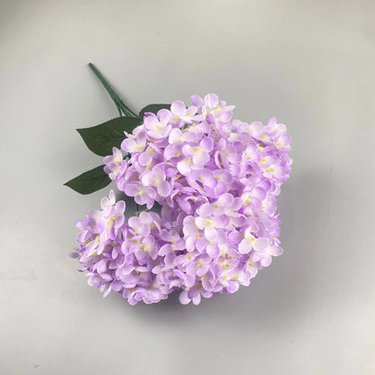 Silk Hydrangea Bouquet, 5 Heads Artificial Flowers for Home Decor, Wedding, Party, Indoor Decoration, Perfect for Anniversary, Birthday, Baby Shower, Bridal Shower