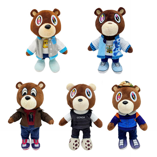 B0CXHRLMMG Kanye Teddy Bear Plush Toy Cartoon Bear Dolls Stuffed Soft Toy Christmas Birthday Gift For Children 26cm-30cm
