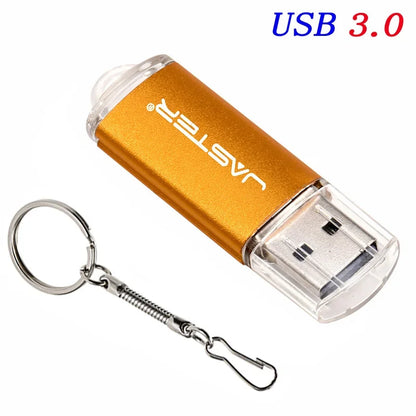 Black USB 3.0 Flash Drive 128GB High Speed Pen Drive 64GB Free Key Chain Memory Stick 32GB Plastic Metal USB Stick 16GB Portable Storage for Laptop and TV