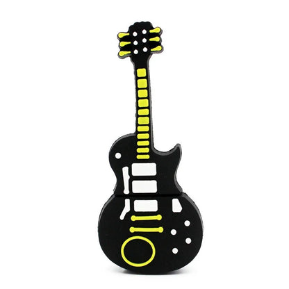 Musical Instrument USB Flash Drive 64GB/32GB/128GB Silicone Pen Drive, Piano Guitar Violin Design, USB2.0 Memory Stick for Data Storage and Transfer