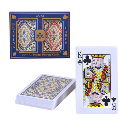 Boxed Red and Blue Bridge Playing Cards Table Game Bundle - 2 Decks Waterproof for Family Fun, Card Games, Poker, Rummy, Indoor and Outdoor Use