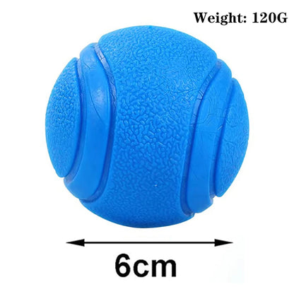 Eco-Friendly Rubber Dog Chew Ball - Non-Toxic, High Bounce, Tooth Cleaning, Bite-Resistant, Ideal for Dogs of All Ages, Fetch & Training, Indoor/Outdoor Fun