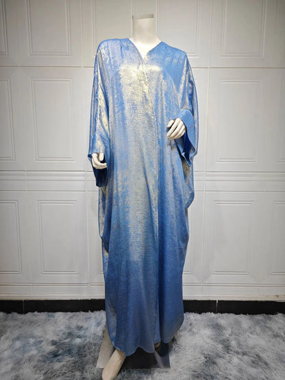 Shiny Satin Batwing Abaya Caftan Femme Open Abayas Luxury Kaftan for Women Dubai Turkey Kebaya Outfit Robe Clothing Musulmane - Elegant and Stylish Fashion