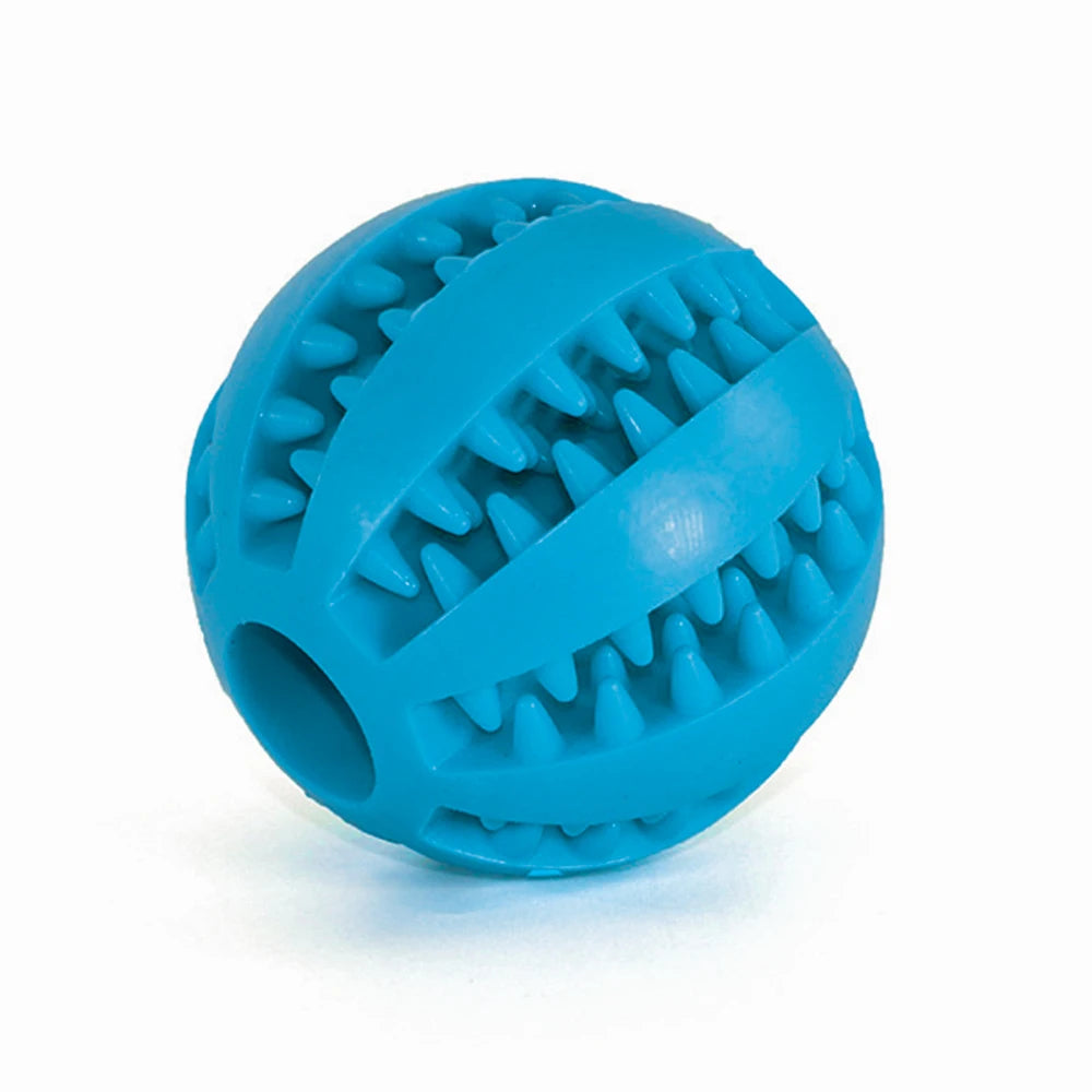 rubber dog chew toy - indestructible snack and tooth cleaning interactive ball for large dogs - durable soft pet accessories for dog training and play