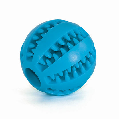 Rubber Dog Chew Toy - Indestructible Snack and Tooth Cleaning Interactive Ball for Large Dogs - Durable Soft Pet Accessories for Dog Training and Play