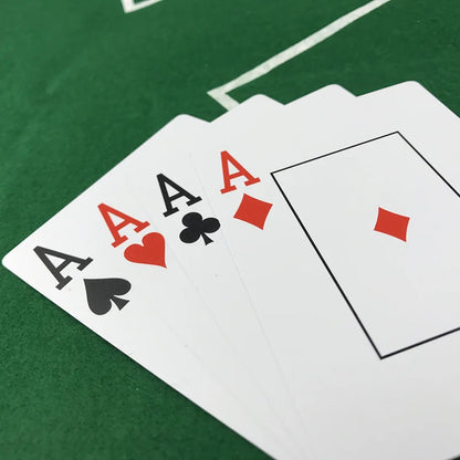 2 PCS/Set Waterproof Plastic Poker Playing Cards 2.48x3.46 Inch Scrub Cards for Texas Hold'em and Baccarat Game Nights, Durable and Easy to Handle Playing Cards