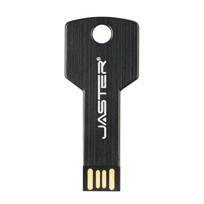 usb 2.0 key shape flash drive, waterproof metal pen drive, 4gb-64gb memory stick, portable data storage for business and personal use