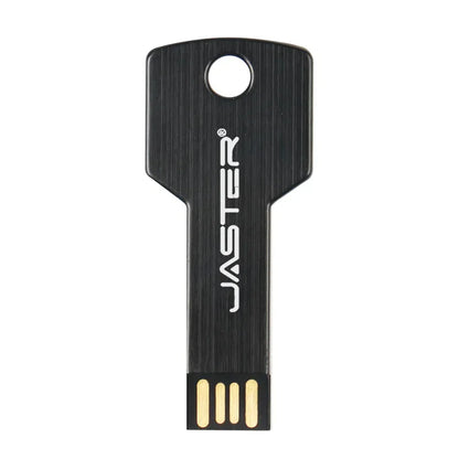 USB 2.0 Key Shape Flash Drive, Waterproof Metal Pen Drive, 4GB-64GB Memory Stick, Portable Data Storage for Business and Personal Use