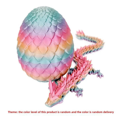 1set 3D Printed Dragon Egg With Dragon Figurine Funny Gift Room Decor