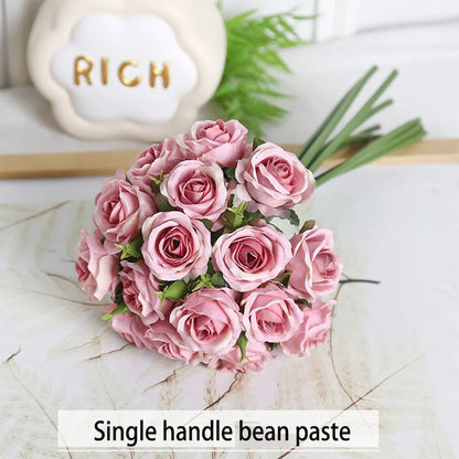 Artificial Rose Bouquet, 18 Stems, Non-Woven Fabric Flowers for Home Decoration, Ideal for Anniversaries, Weddings, Birthdays, Indoor Floral Arrangement, No Maintenance Needed