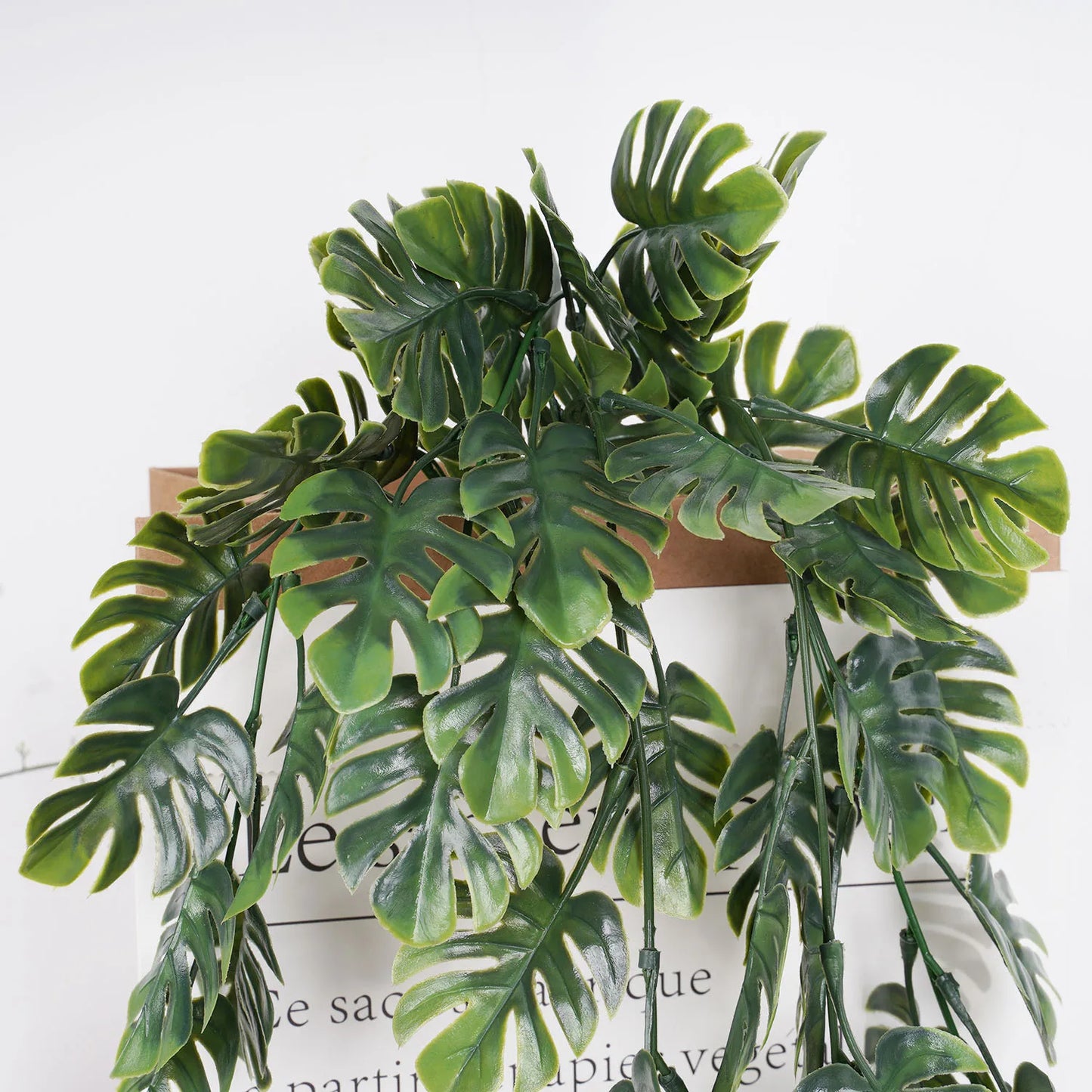 artificial 79cm hanging vine plant for home and garden decor, plastic persian fern and turtle leaf for wedding, party, balcony, and exhibition use