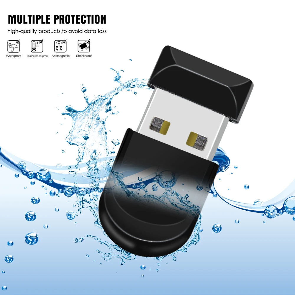 waterproof mini usb flash drive 64gb 32gb 16gb 8gb 4gb, high-speed metal memory stick for windows, photography, business, gift use - usb 2.0 pen drive