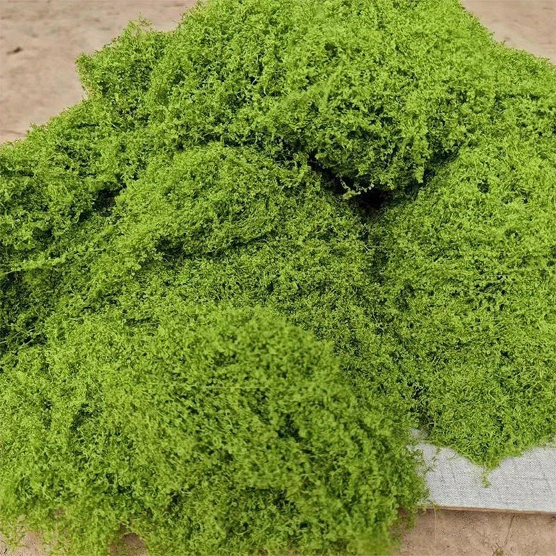 artificial green moss for diy crafts | faux silk moss for home decor, garden landscaping, outdoor displays | realistic grass look for creative projects | single piece