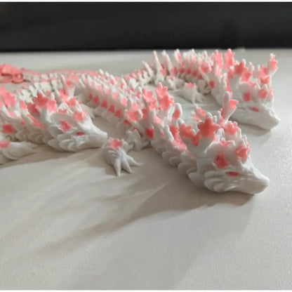 3D Printed Crystal Dragon Fidget Toy Cherry Blossom Decor Gift for Boys 2025
