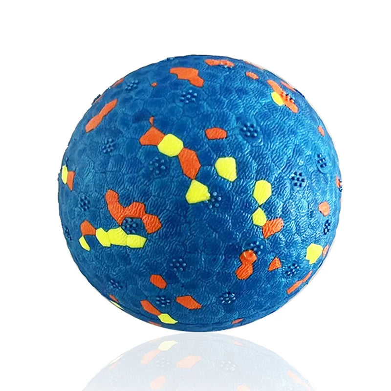 rubber dog chew toy ball - bite resistant, durable, non-toxic molar teething aid, ideal for medium and large dogs, interactive play, safe for indoor and outdoor fun