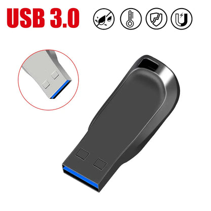 USB 3.0 Metal Flash Drive, Waterproof Memory Stick in 4GB, 8GB, 16GB, 32GB, 64GB – Ideal for Photography, Business, Gifts, and Weddings