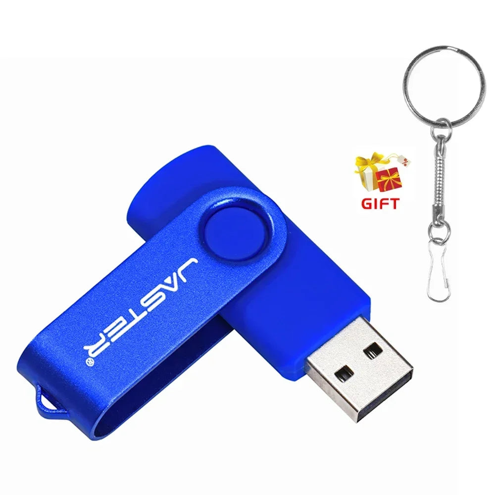 128gb waterproof usb flash drive with free key chain, 64gb rotatable memory stick, portable and shatterproof usb 2.0 thumb drive for laptop and business gifts