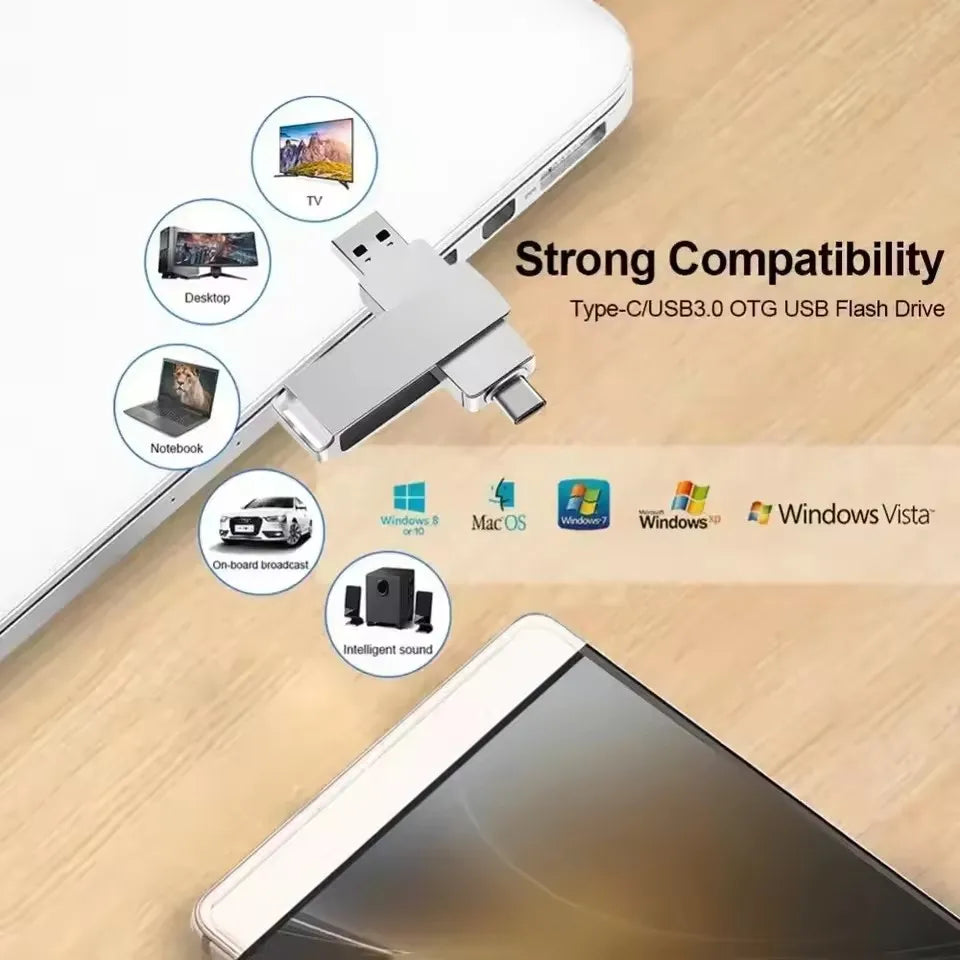 16tb usb 3.2 flash drive metal high-speed memory stick for windows & mac, waterproof, portable plug and play compatible with all systems