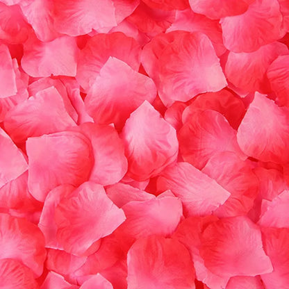 Artificial Silk Rose Petals 1000pcs for Romantic Occasions, Wedding, Anniversary, Proposal, Valentine's Floral Decor, Non-Woven Indoor Home Decoration