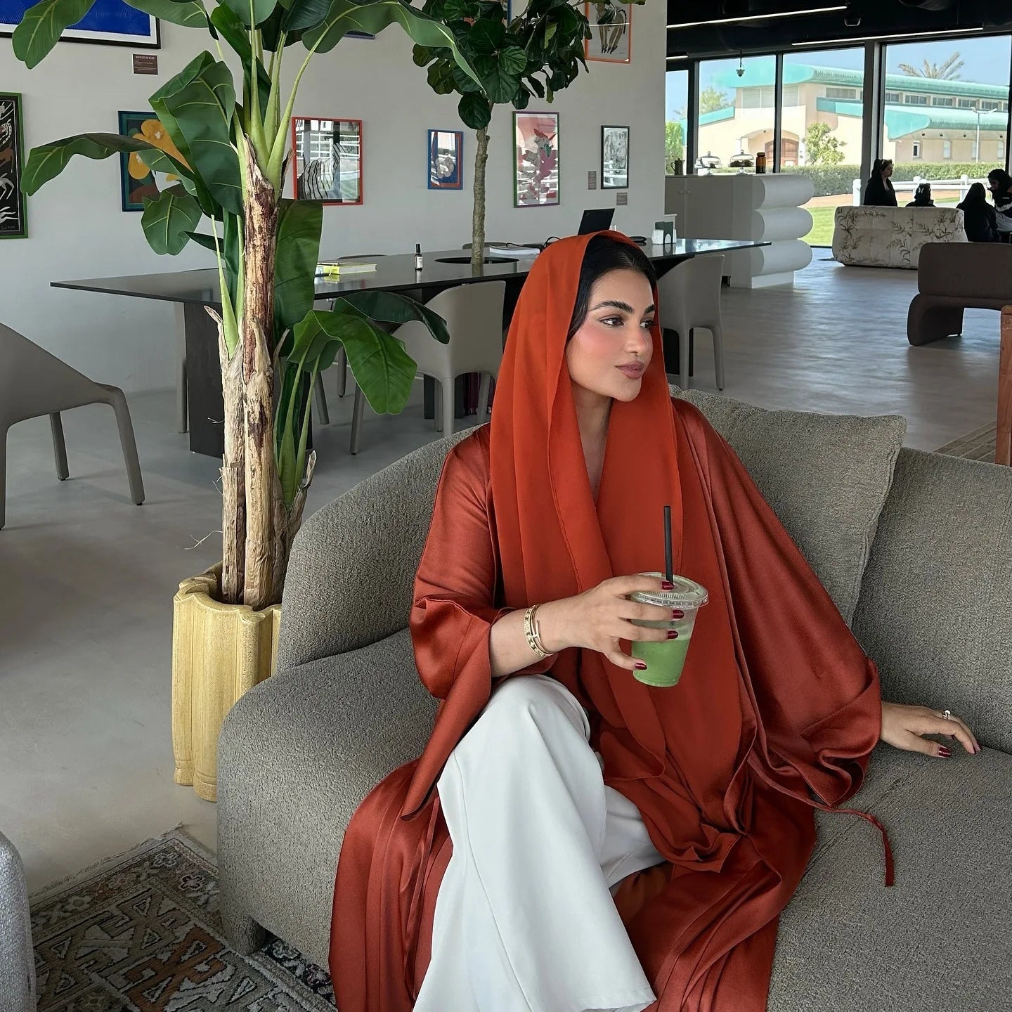 ramadan decoration 2024 muslim girl army green abaya robe islamic gift elegant prayer dress for special occasions and everyday wear