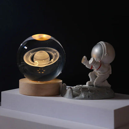 B0BMVDRLWJ LED Night Light Milky Way Galaxy Solar System Crystal Ball Children Night Lamp Bedroom Ambient Light Creative Gift Night Light