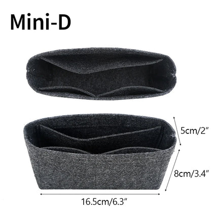 Bag Organizer for Longchamp Small Tote Bag Timid Bag Storage & Finishing Inner Bag Liner Handbags Insert Organizer Fit Mini Size with Zipper and Multiple Pockets