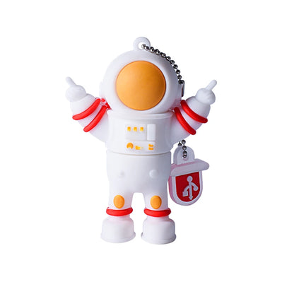 USB Flash Drive 16GB-128GB Astronaut Design, Creative Silicone Memory Stick, Cool Gift Pen Drive with Free Key Chain, USB 2.0, Portable Storage for PC & Laptop