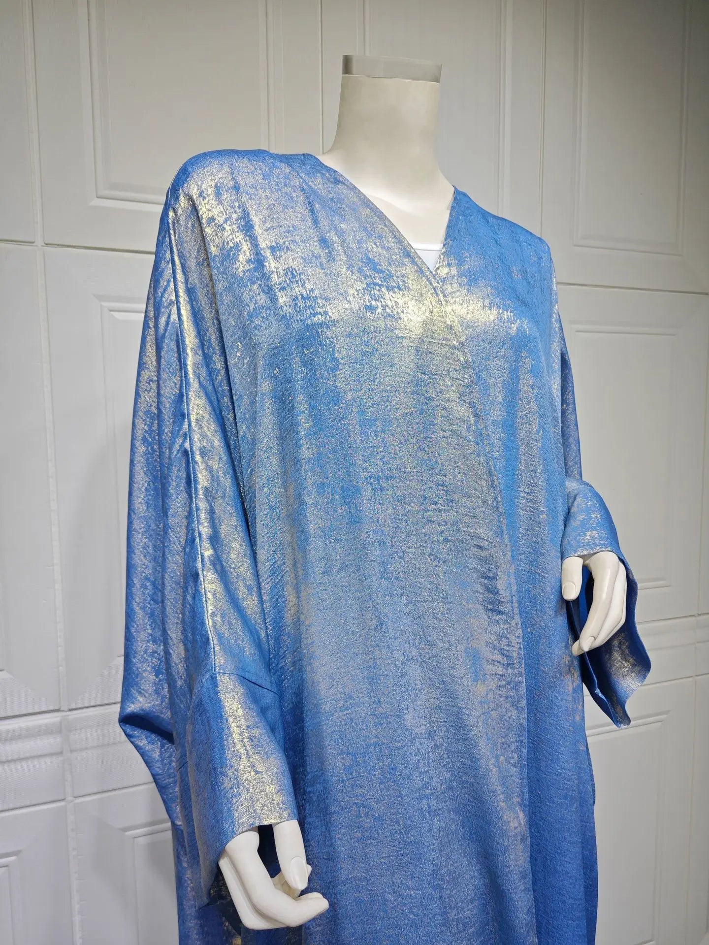 shiny satin batwing abaya caftan femme open abayas luxury kaftan for women dubai turkey kebaya outfit robe clothing musulmane - elegant and stylish fashion