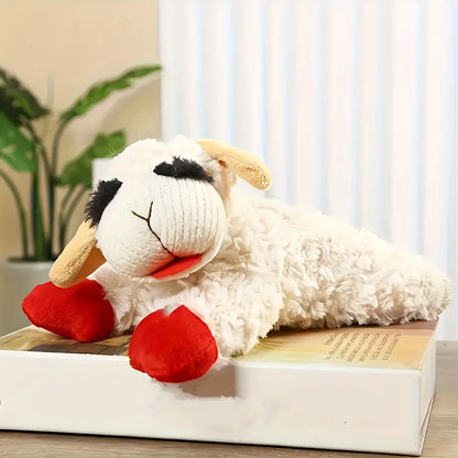 Soft Fleece Squeaky Dog Toy for Medium Breeds | Durable Plush Lamb & Alpaca Design | Gentle Chew Entertainment | Indoor & Outdoor Pet Play | Ready-to-Gift