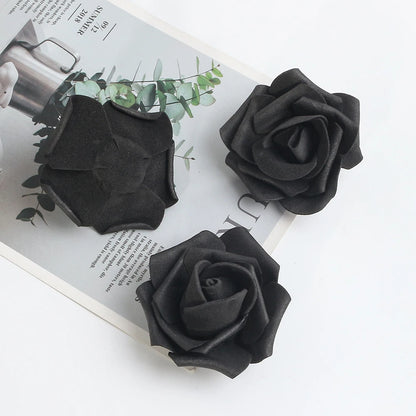 Artificial Rose Flower Heads 7CM | Wedding Party Home Decor | Garden DIY Crafts | 10/20/50 Pack | Anniversary Birthday Housewarming Event Decoration