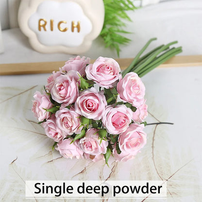 Artificial Rose Bouquet, 18 Stems, Non-Woven Fabric Flowers for Home Decoration, Ideal for Anniversaries, Weddings, Birthdays, Indoor Floral Arrangement, No Maintenance Needed