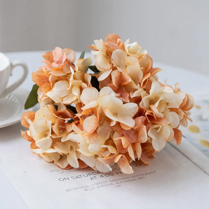Silk Hydrangea Artificial Flower Bouquet for Home Decor, Weddings, Parties, Baby Showers, and More - Elegant Faux Floral Arrangement for Indoor and Outdoor Use
