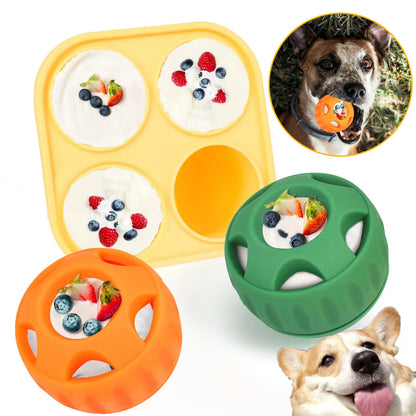 Durable Pet Chew Toy Set - Fillable Rubber Treat Holders - Dog Teething Toys for Anxiety Relief - Cooling Summer Play for Puppies and Adult Dogs