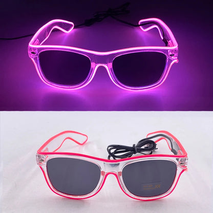 Funny Light Up Glasses Luminous LED Mosaic Glasses for Men and Women - Halloween Party Supplies, Glowing Neon Gafas for Festive Celebrations