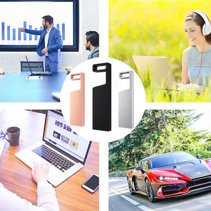 USB Flash Drive Metal 256GB 512GB 16GB 32GB 64GB 128GB, USB 2.0 Pen Drive for PC, Laptop, Car Audio, Reliable Storage Solution