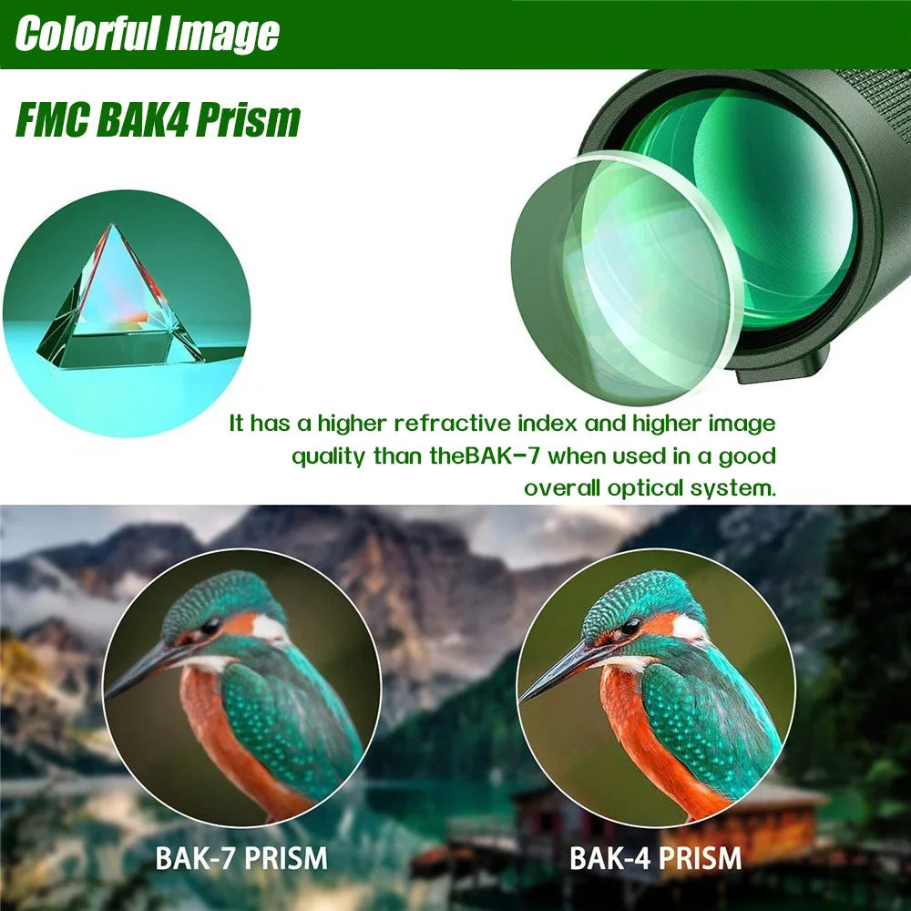 b0b49mqywx 80x100 hd monocular smartphone adapter tripod telescope hike birdwatching